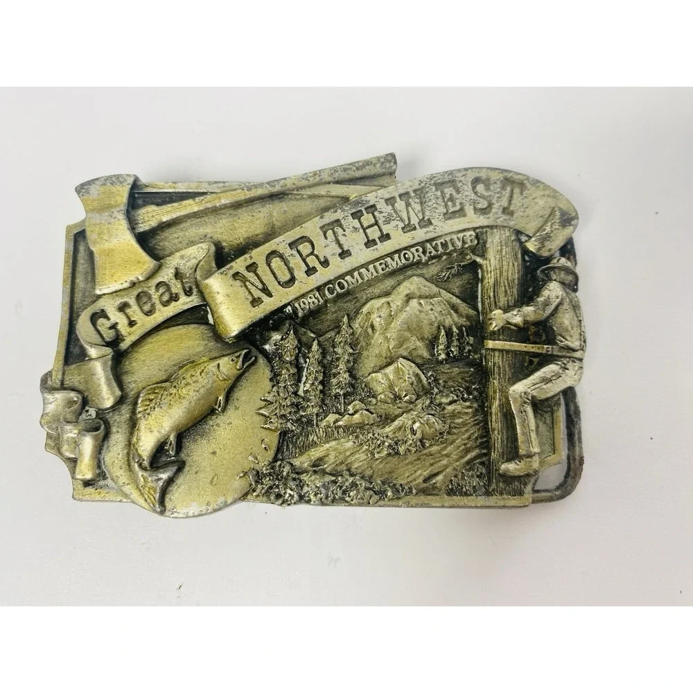 Siskiyou Great Northwest 1981 Commemorative Belt Buckle‎ Limited Edition Vintage